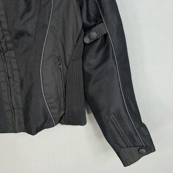 Frank Thomas Motorcycle Jacket Womens Medium Black Mesh CE Armor Waterproof - Picture 4 of 16